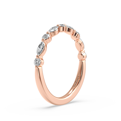 Alternating Marquise and Round Diamond Ring (0.40 T.C.W)