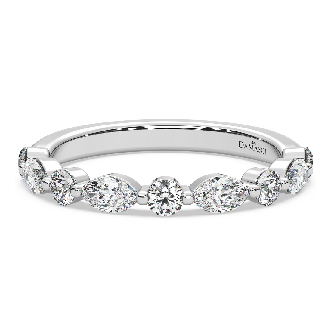 Alternating Marquise and Round Diamond Ring (0.75 T.C.W)