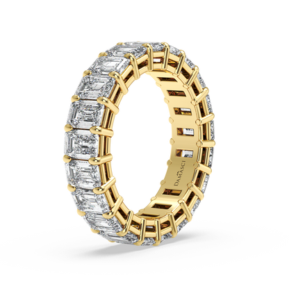 Emerald-Cut Diamond Eternity Ring in Double-Gallery Setting ( 6.50 T.C.W)