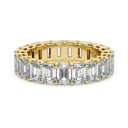 Emerald-Cut Diamond Eternity Ring in Double-Gallery Setting ( 6.50 T.C.W)