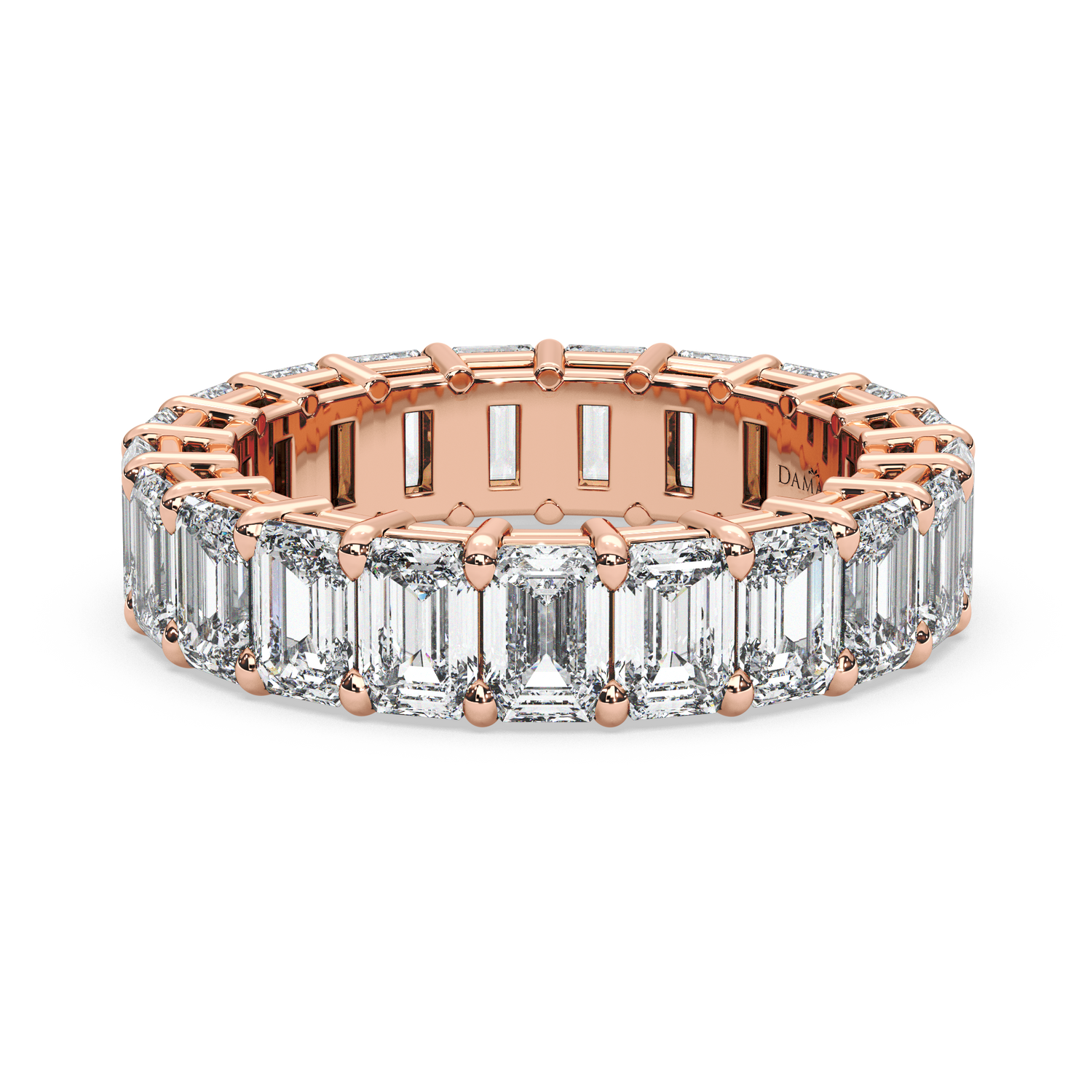 Emerald-Cut Diamond Eternity Ring in Double-Gallery Setting ( 6.50 T.C.W)