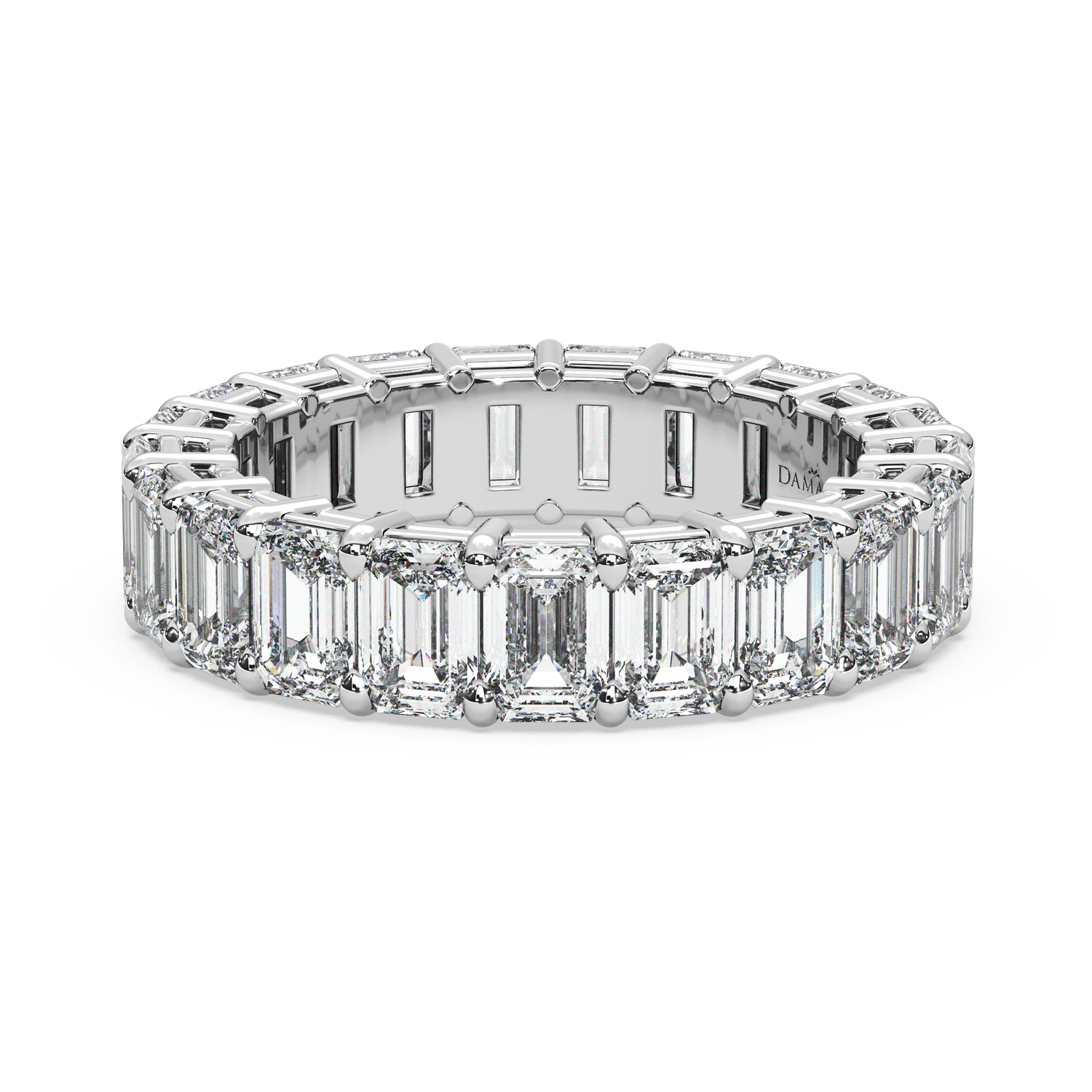 Emerald-Cut Diamond Eternity Ring in Double-Gallery Setting ( 6.50 T.C.W)
