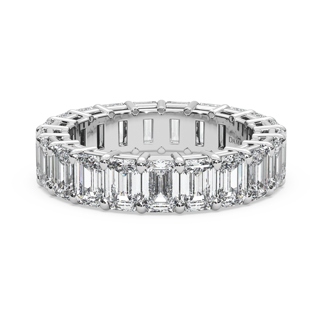 Emerald-Cut Diamond Eternity Ring in Double-Gallery Setting ( 6.50 T.C.W)