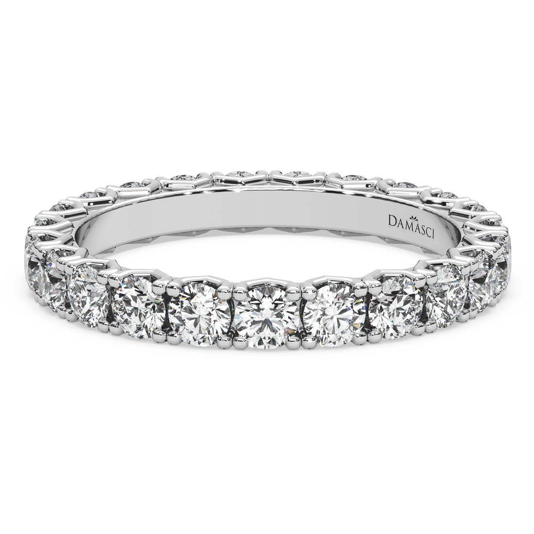 Rounds in V-Gallery Eternity Ring (1.70 T.C.W)