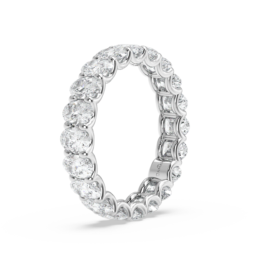 Ovals in U-Gallery Eternity Ring