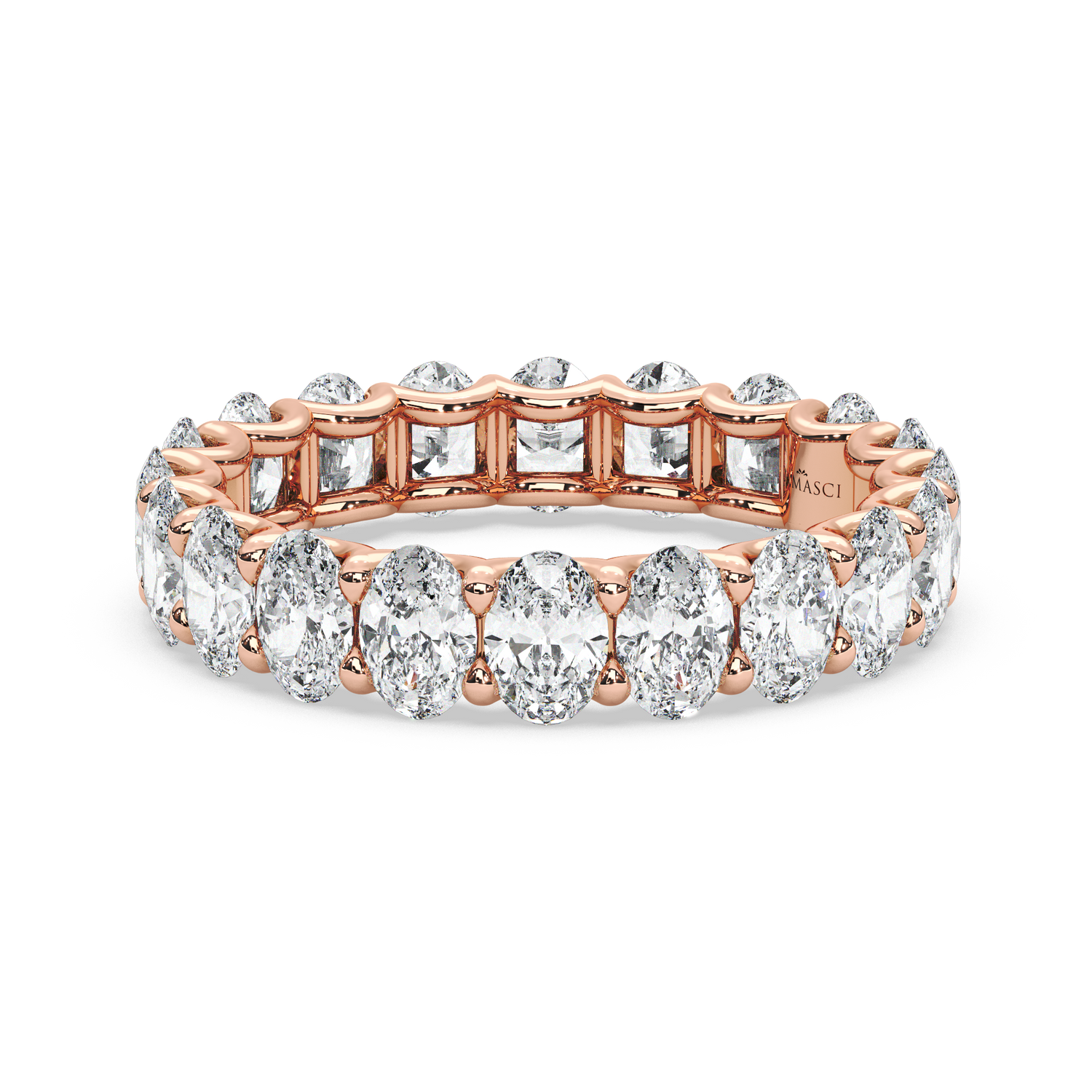 Ovals in U-Gallery Eternity Ring - (3.00 T.C.W)
