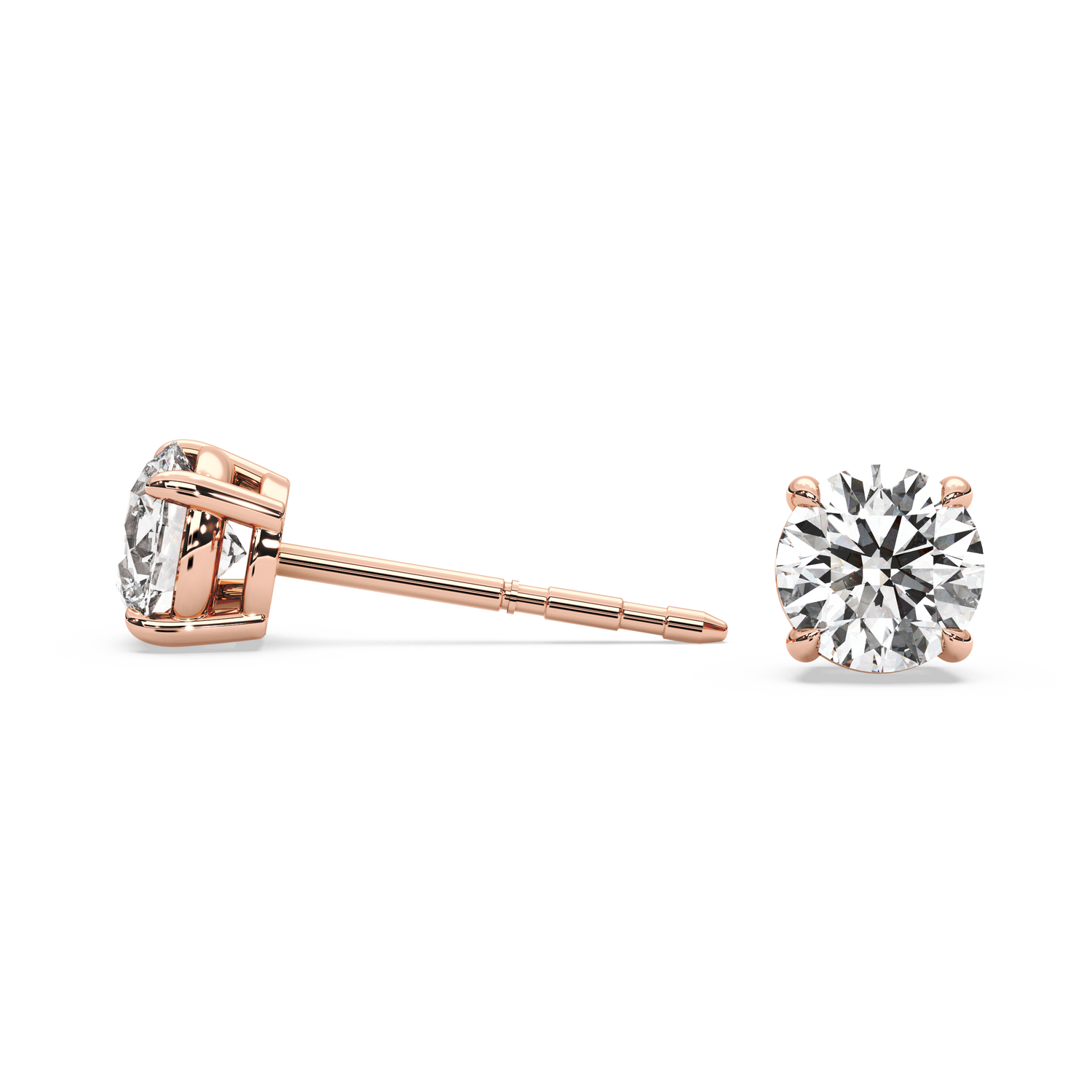 Double Gallery Diamond Studs (1 TCW)