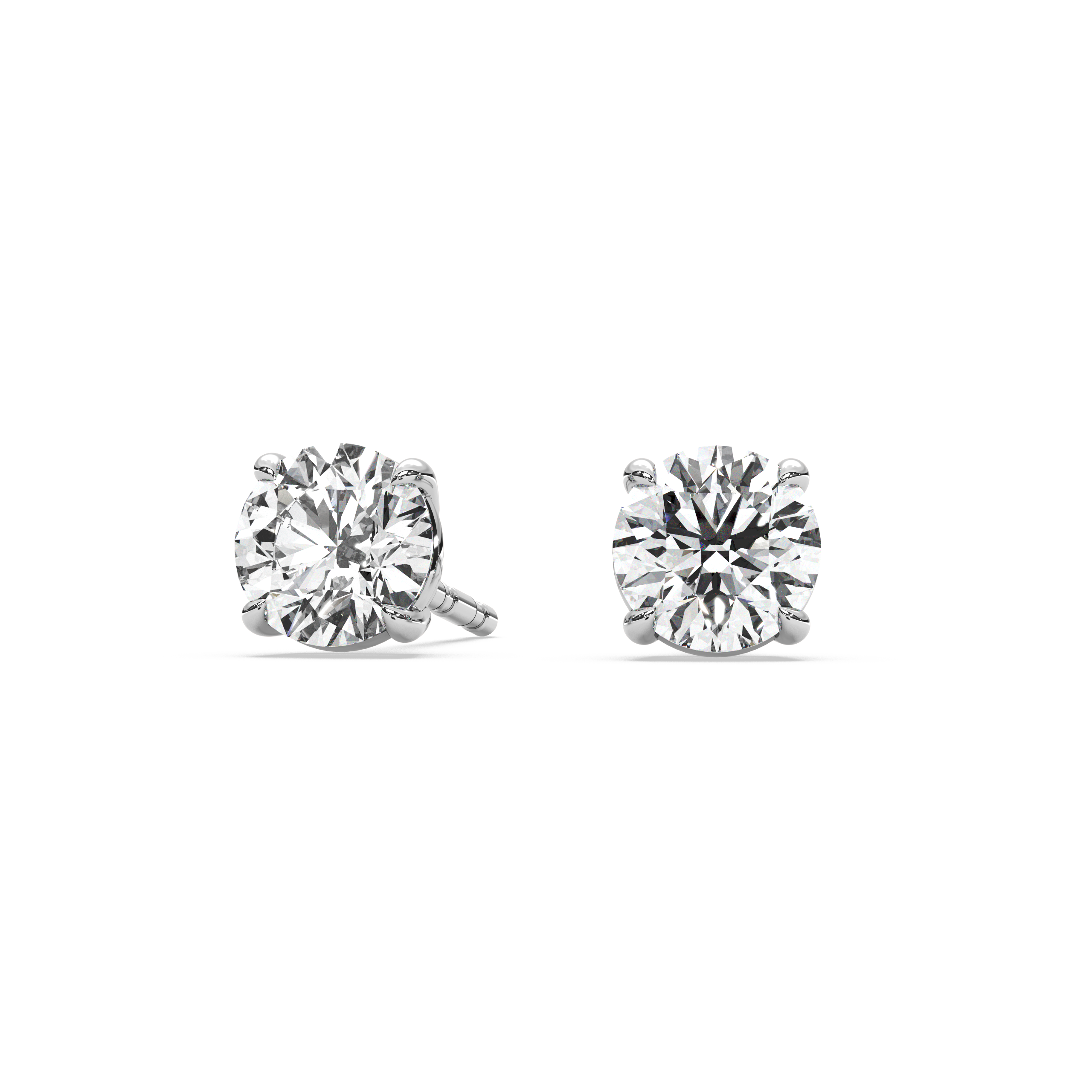 Double Gallery Diamond Studs (1 TCW)