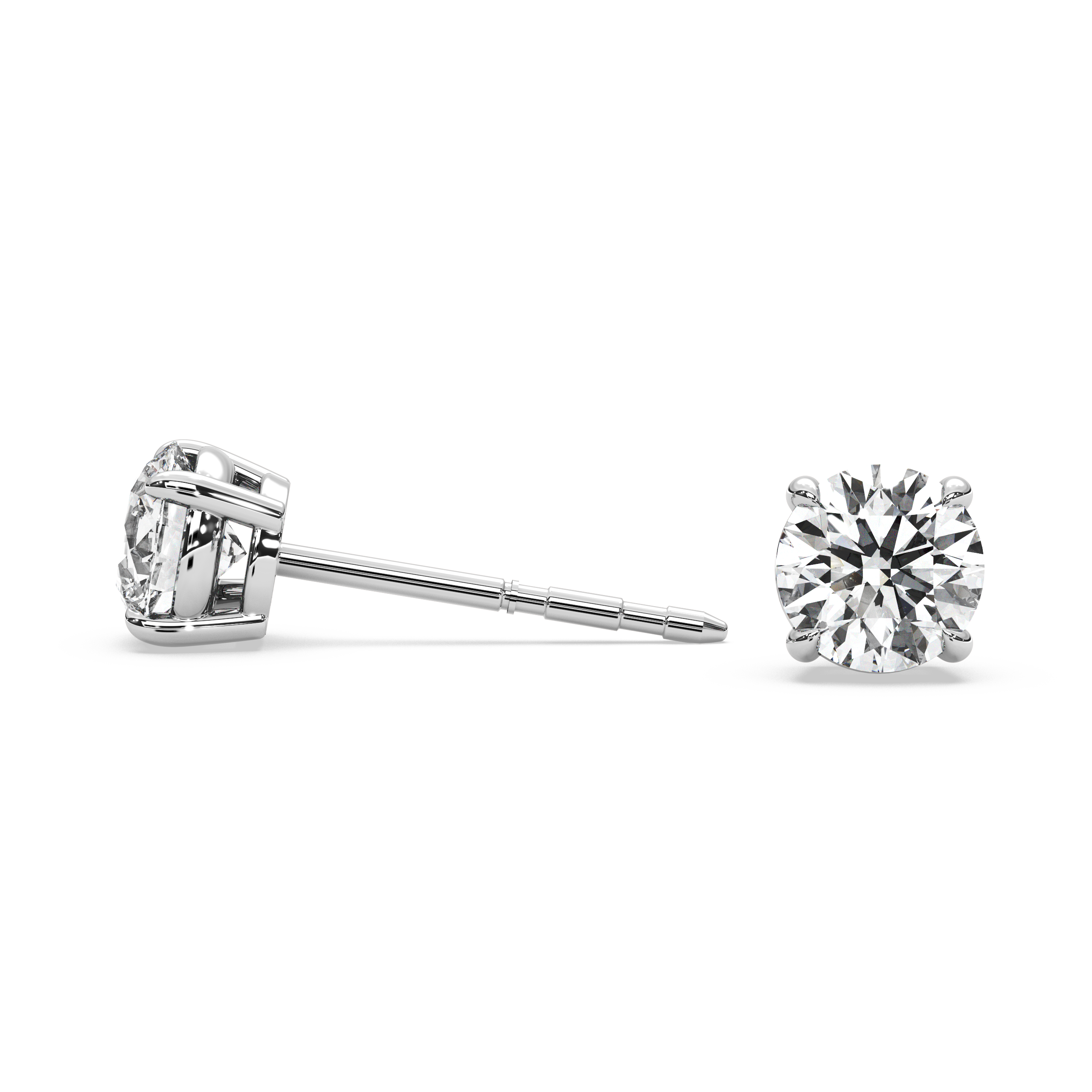 Double Gallery Diamond Studs (1 TCW)