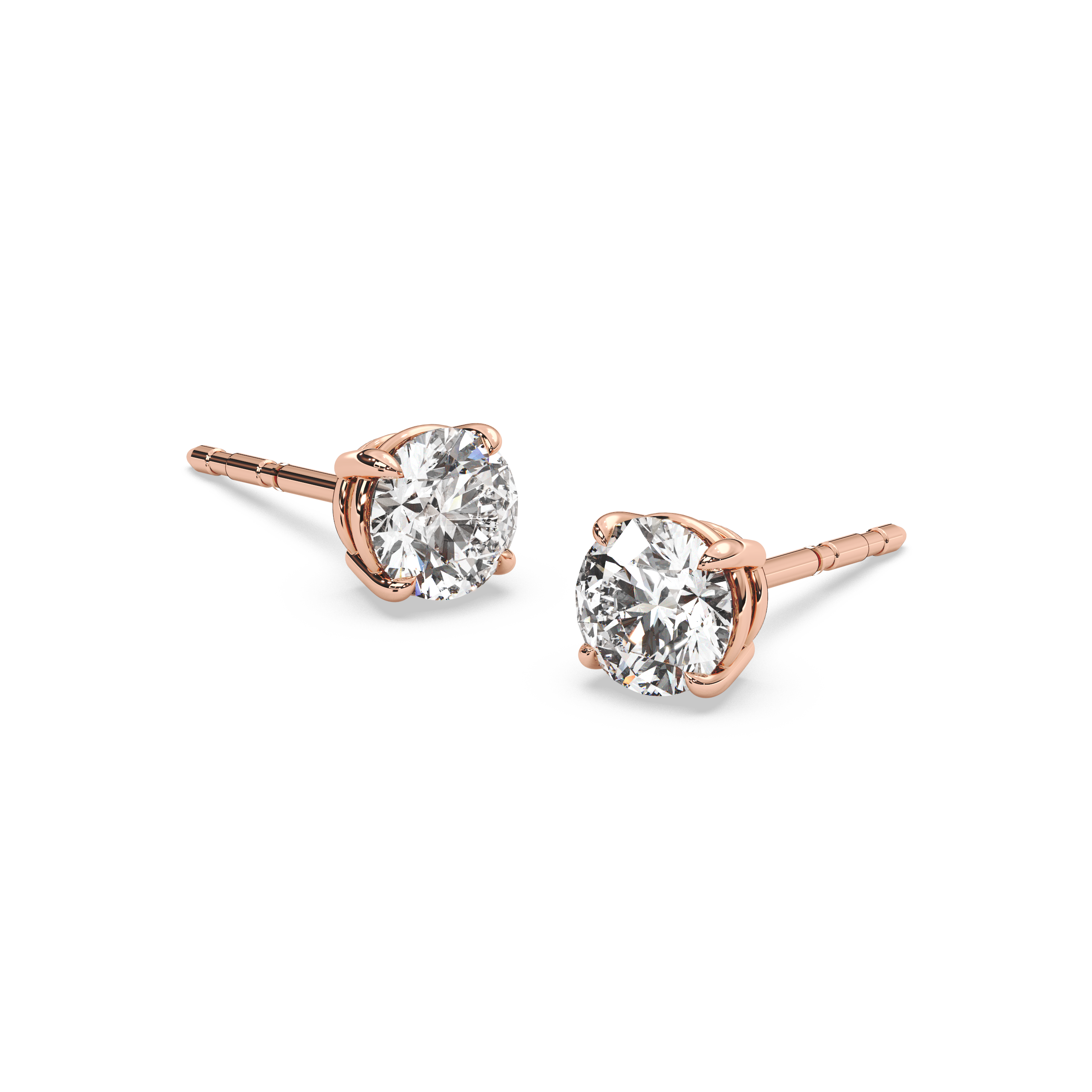 Double Gallery Diamond Studs (1 TCW)