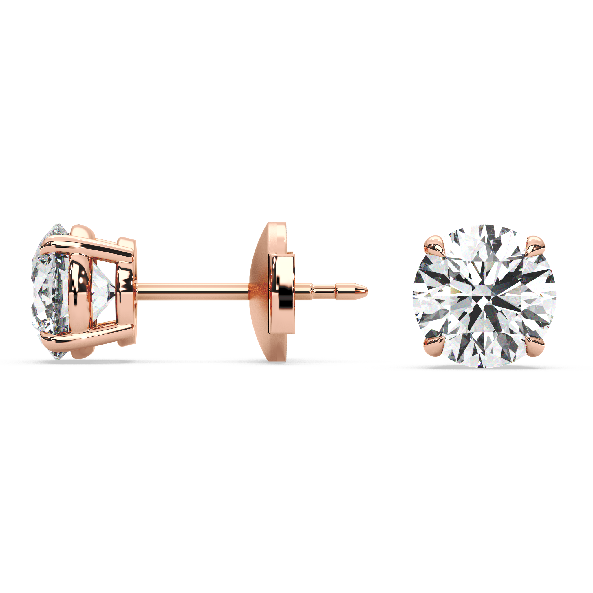 Double Gallery Diamond Studs (2.50 TCW)