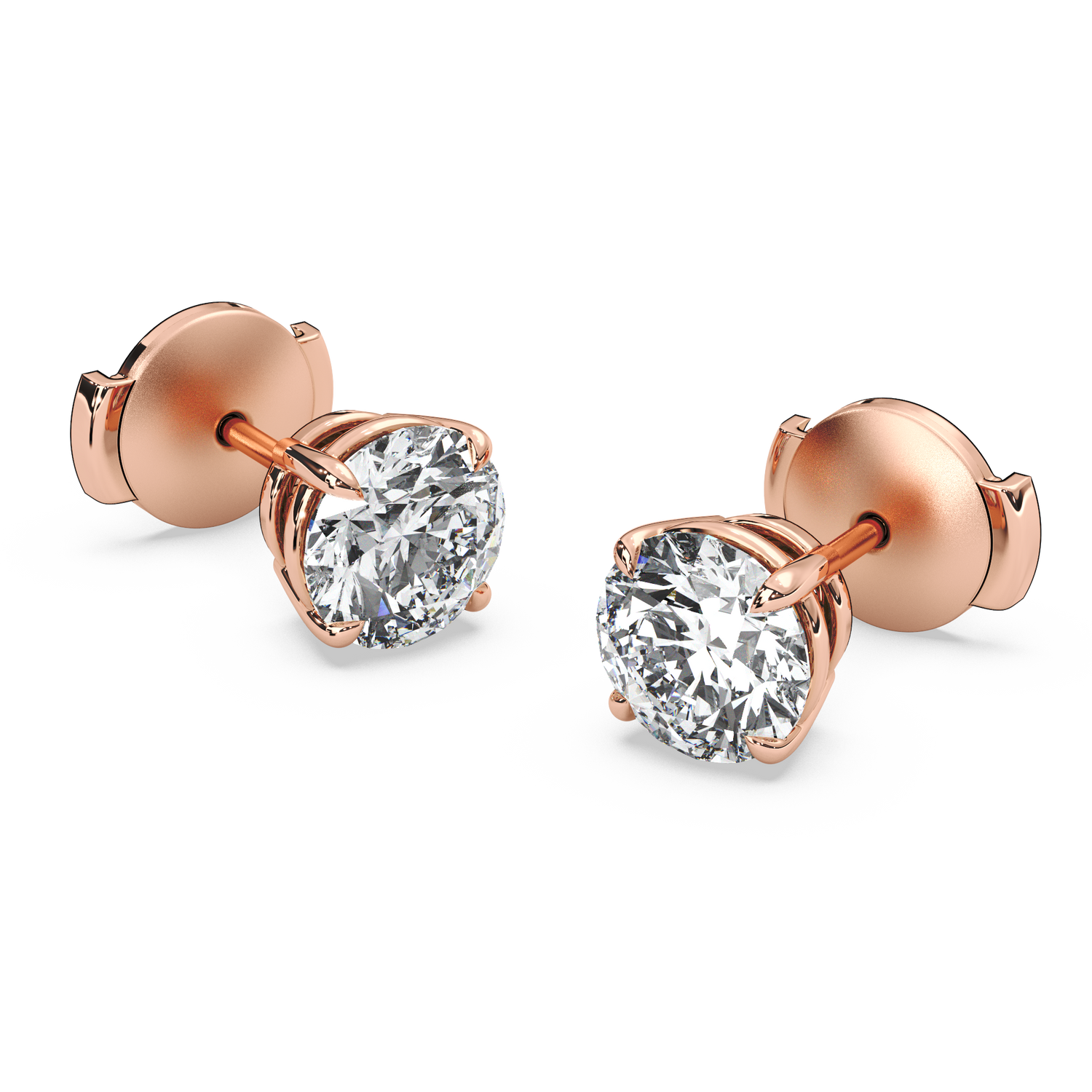 Double Gallery Diamond Studs (2.50 TCW)