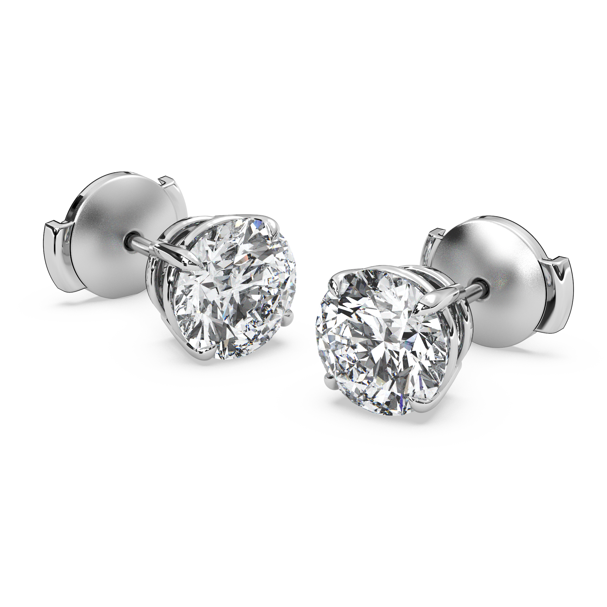 Double Gallery Diamond Studs (3.50 TCW)