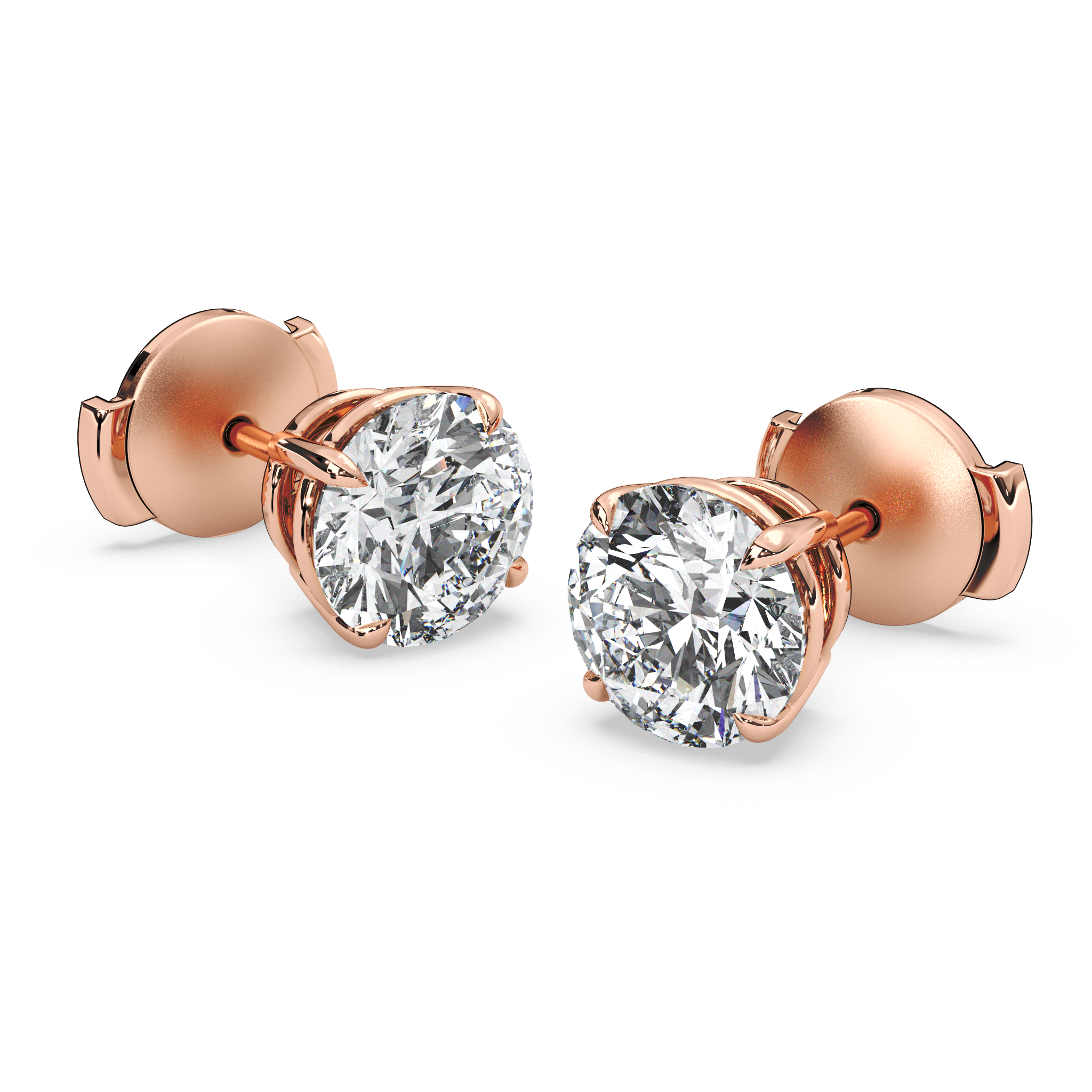 Double Gallery Diamond Studs (3.50 TCW)