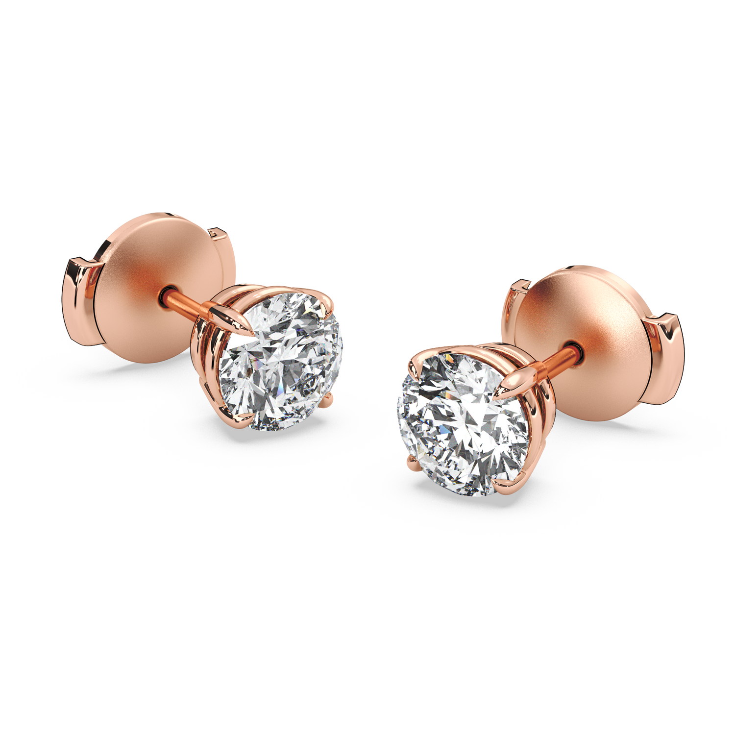 Double Gallery Diamond Studs (2 TCW)