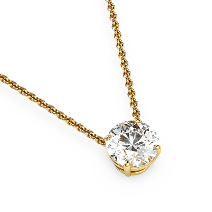 Solitaire Round Diamond Pendant (16 Inch / 1.75 TCW)