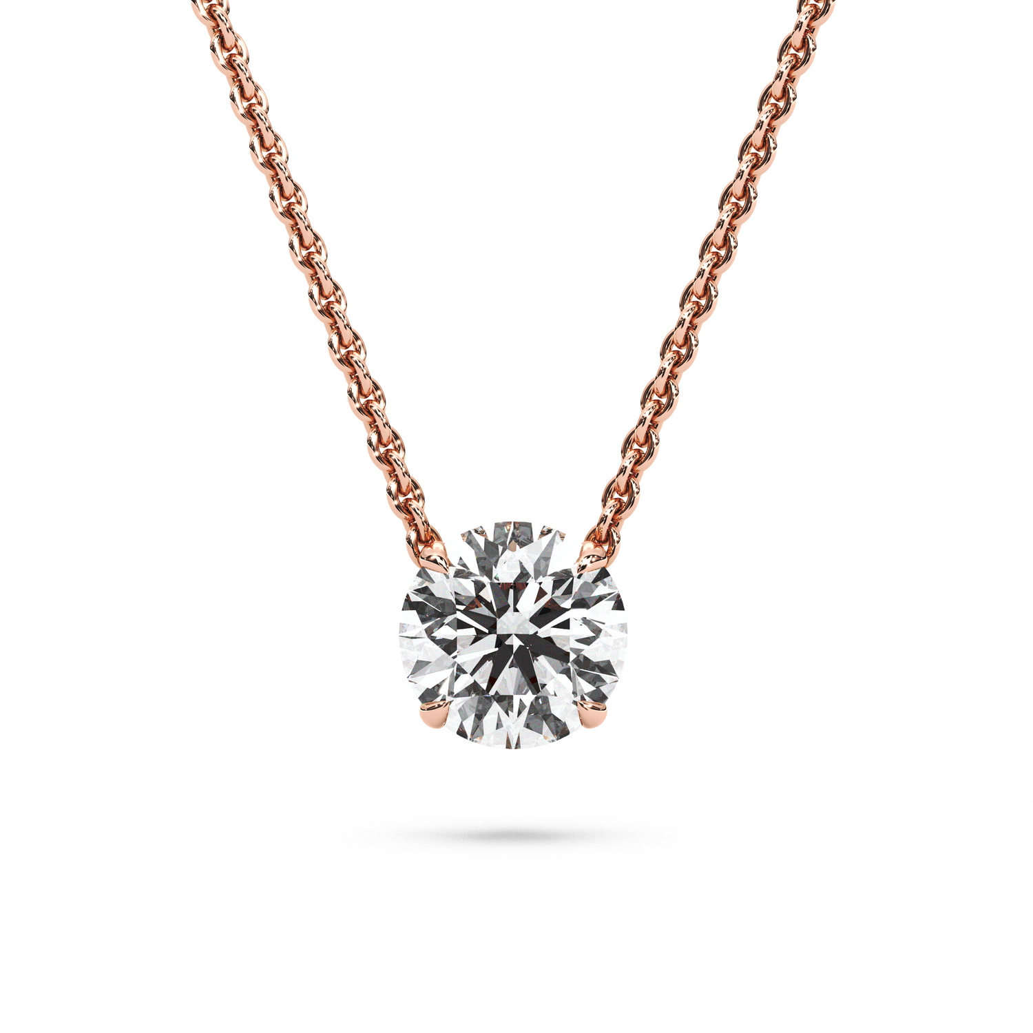 Solitaire Round Diamond Pendant (18 Inch / 1.75 TCW)