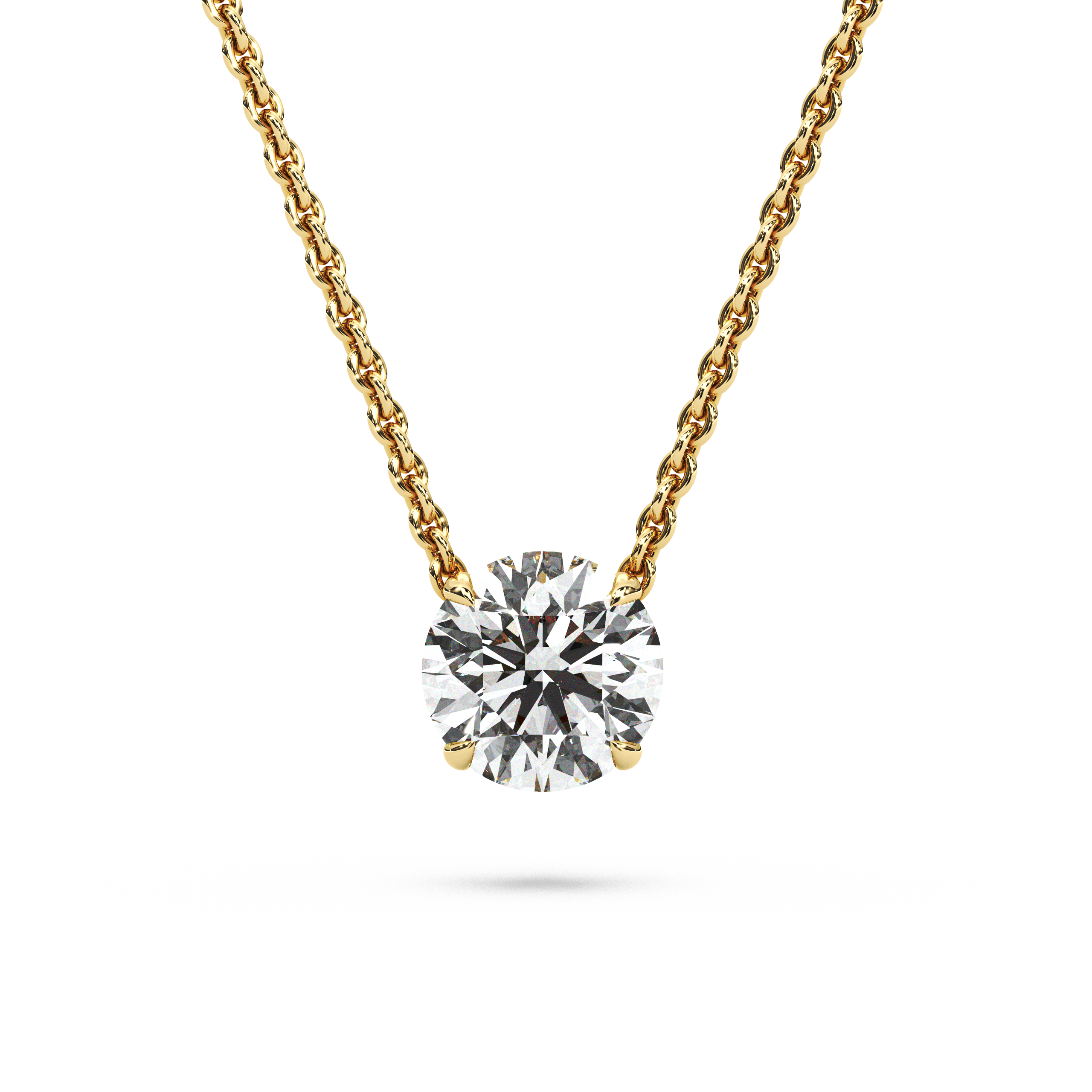 Solitaire Round Diamond Pendant (18 Inch / 1.75 TCW)