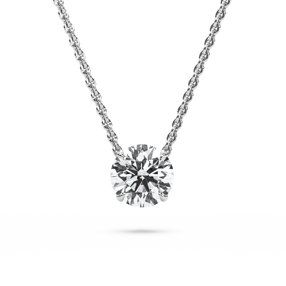 Solitaire Round Diamond Pendant (18 Inch / 1.75 TCW)