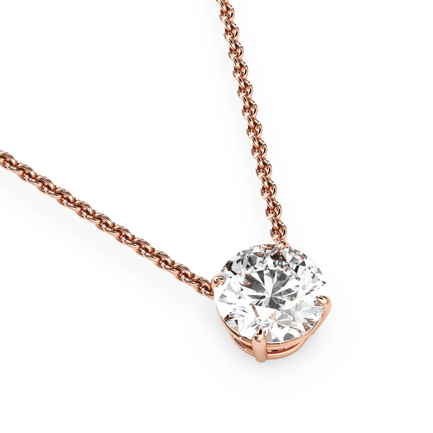 Solitaire Pendants - Round (2.00 TCW)