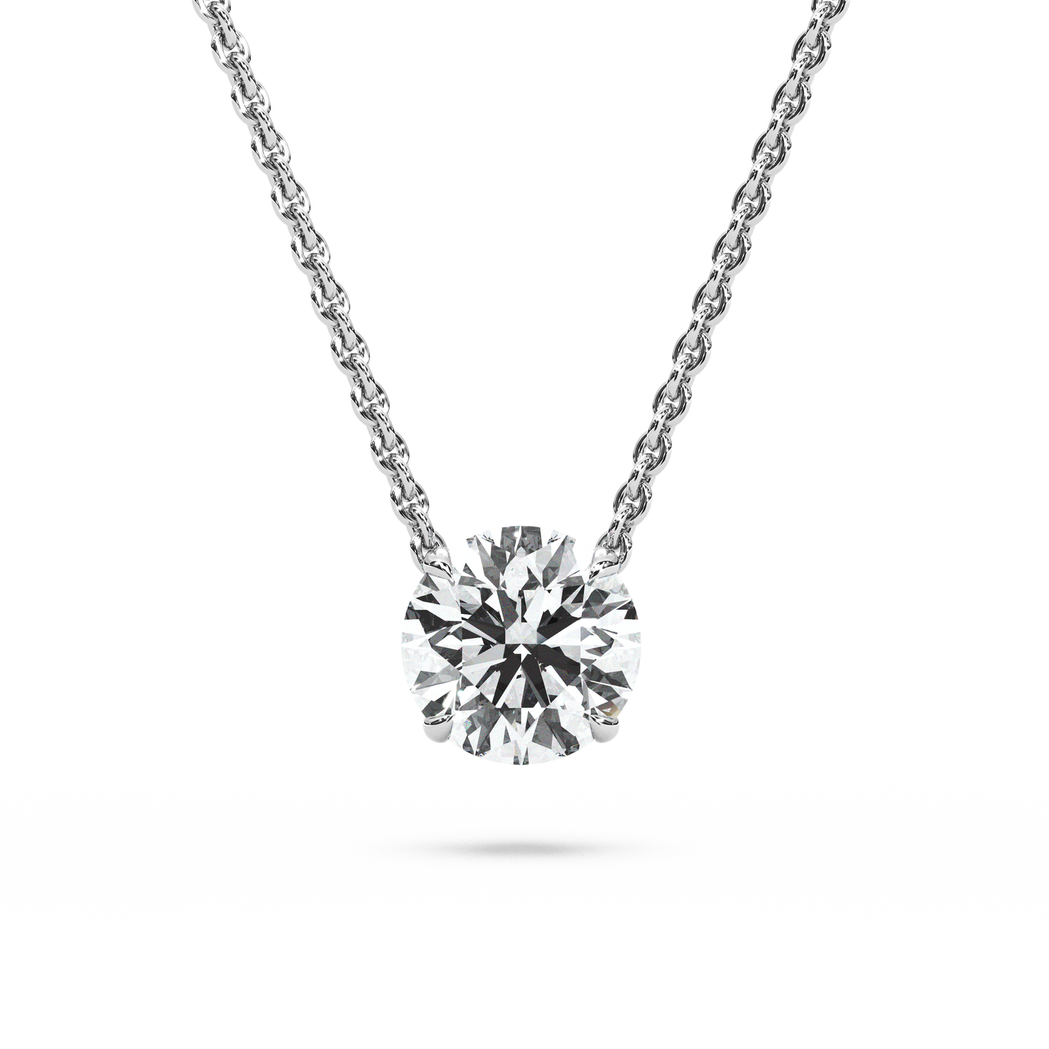 Solitaire Pendants - Round (2.00 TCW)