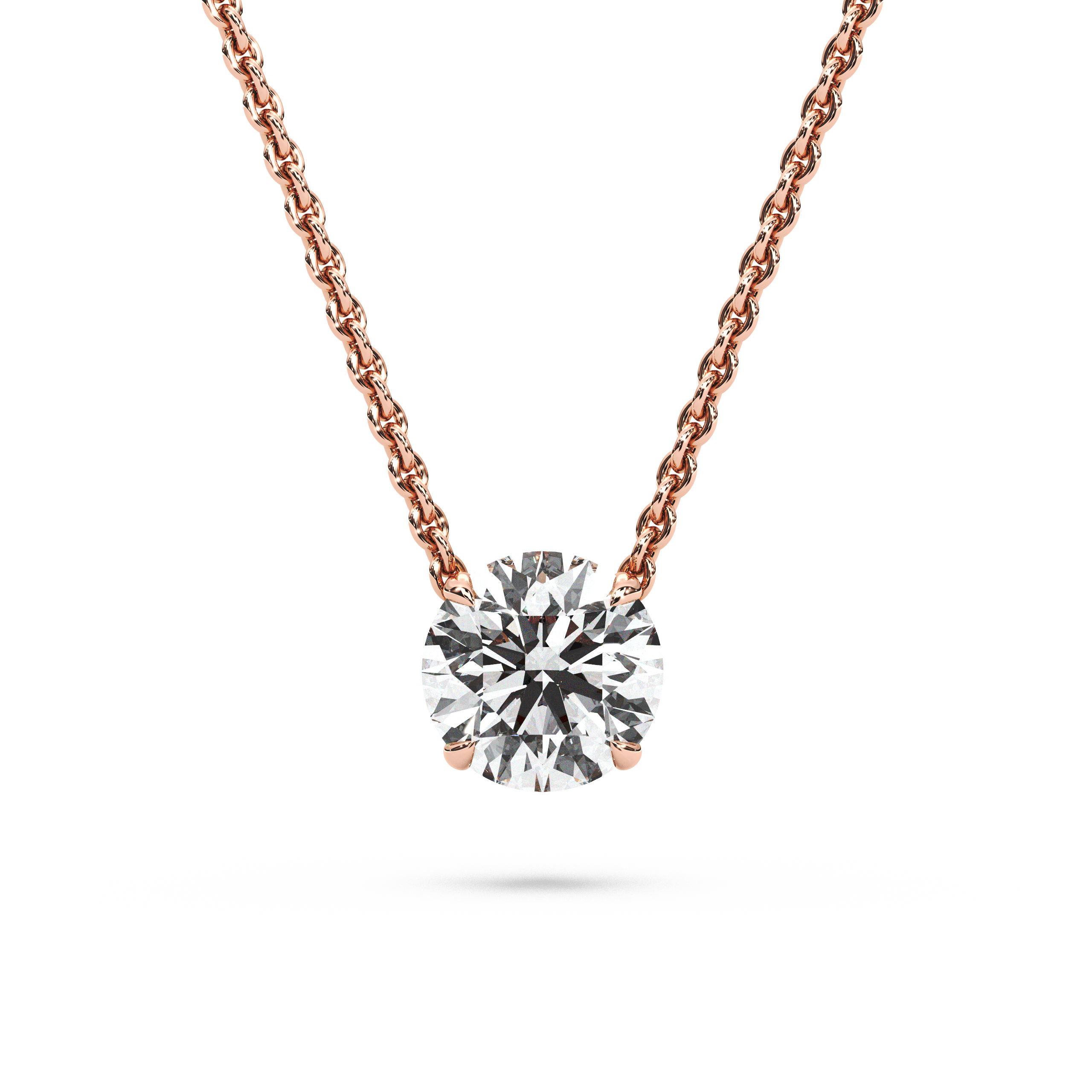 Solitaire Round Diamond Pendant (16 Inch / 1.75 TCW)