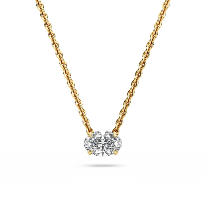 Solitaire Oval Diamond Pendant (16 Inch / 0.5 TCW)