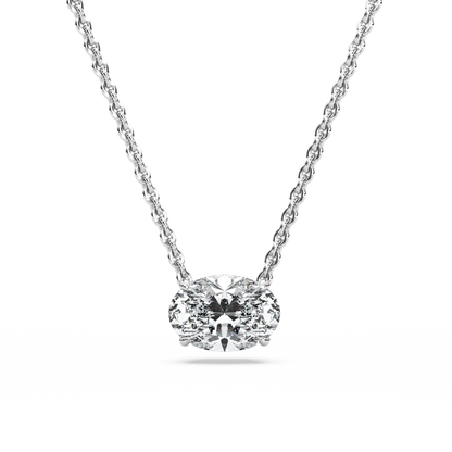 Solitaire Oval Diamond Pendant (16 Inch / 1.25 TCW)