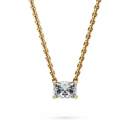 Solitaire Radiant Diamond Pendant (18 Inch / 0.5 TCW)