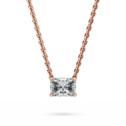 Solitaire Radiant Diamond Pendant (18 Inch / 0.75 TCW)