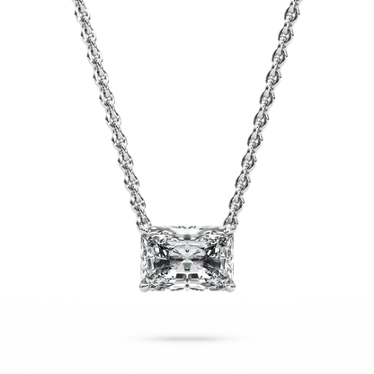 Solitaire Radiant Diamond Pendant (16 Inch / 1.25 TCW)