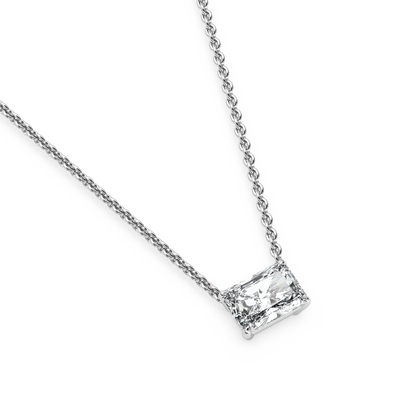 Solitaire Radiant Diamond Pendant (18 Inch / 1.25 TCW)