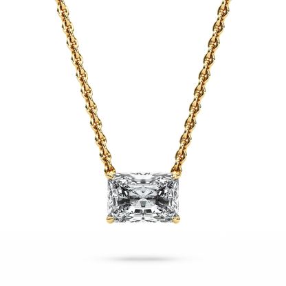 Solitaire Radiant Diamond Pendant (18 Inch / 1.25 TCW)