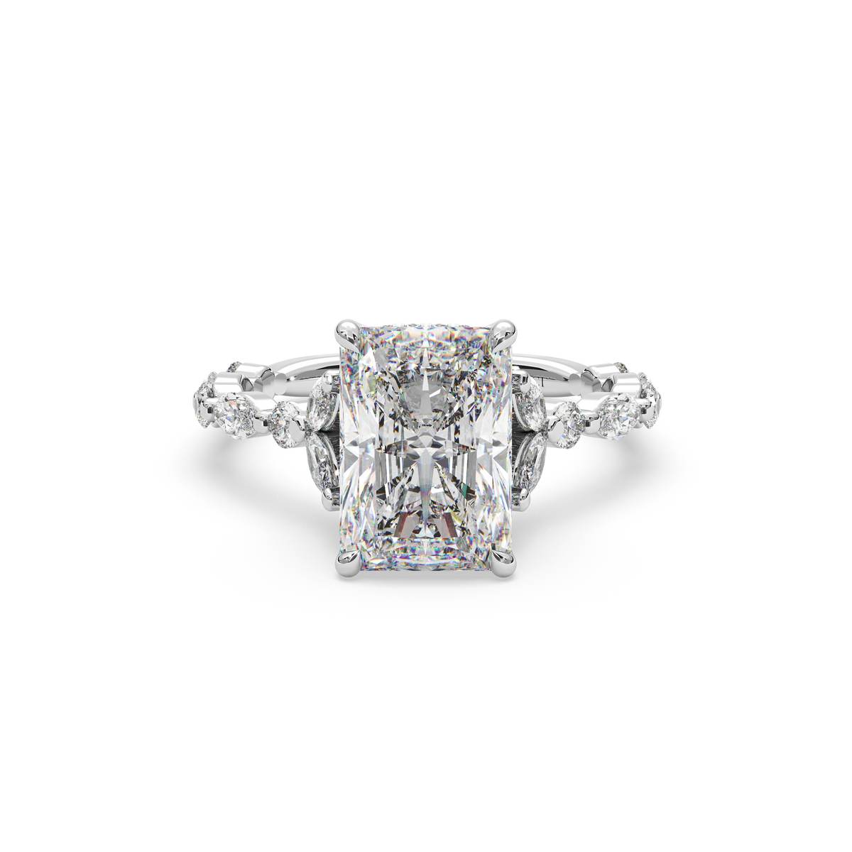 Hidden Halo Cathedral Marquise Round