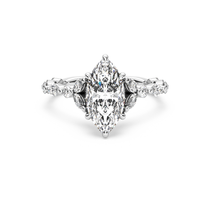 Hidden Halo Cathedral Marquise Round