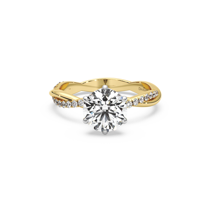 Twist of Elegance Engagement Ring - Round