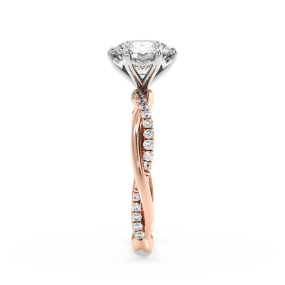 Twist of Elegance Engagement Ring - Round