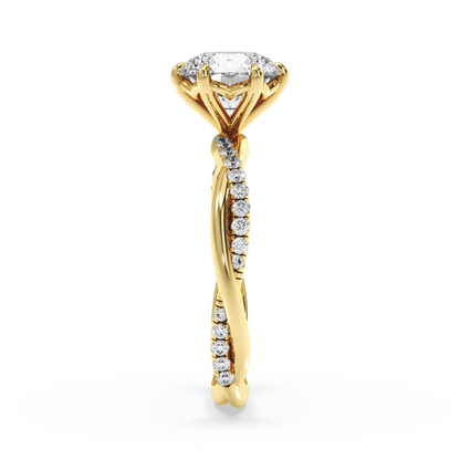 Twist of Elegance Engagement Ring - Round