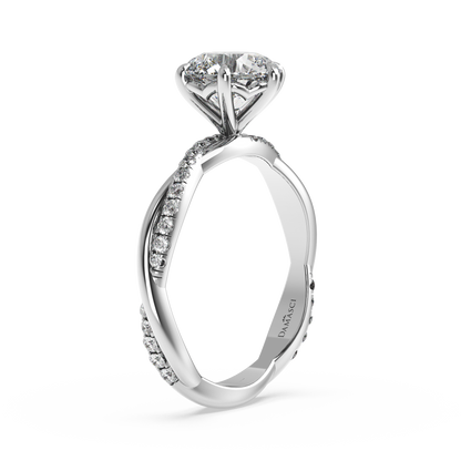 Twist of Elegance Engagement Ring - Round