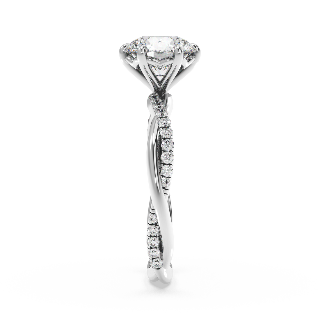 Twist of Elegance Engagement Ring - Round