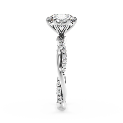 Twist of Elegance Engagement Ring - Round