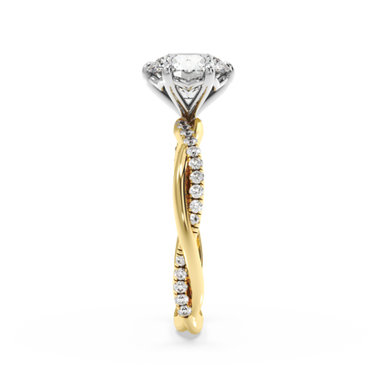 Twist of Elegance Engagement Ring - Round
