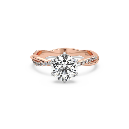 Twist of Elegance Engagement Ring - Round
