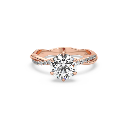 Twist of Elegance Engagement Ring - Round