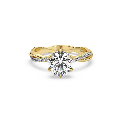 Twist of Elegance Engagement Ring - Round