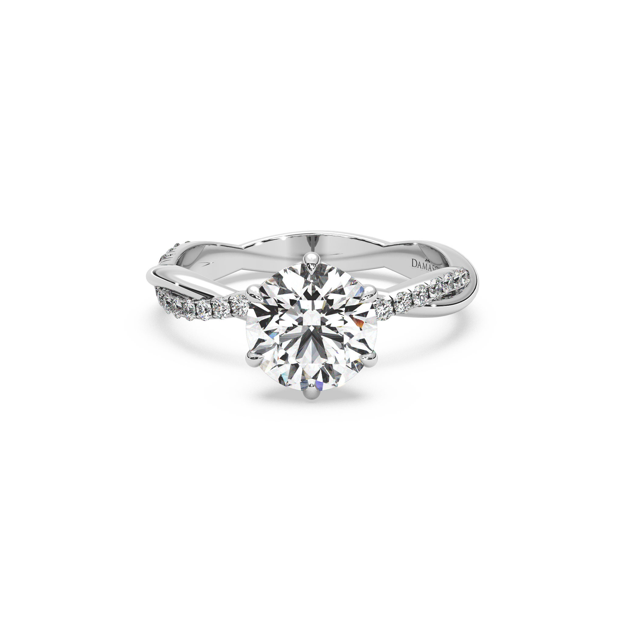Twist of Elegance Engagement Ring - Round