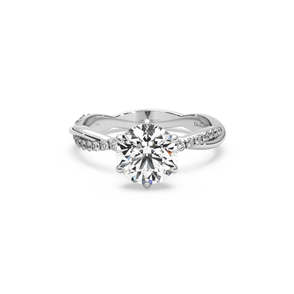 Twist of Elegance Engagement Ring - Round