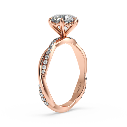 Twist of Elegance Engagement Ring - Round