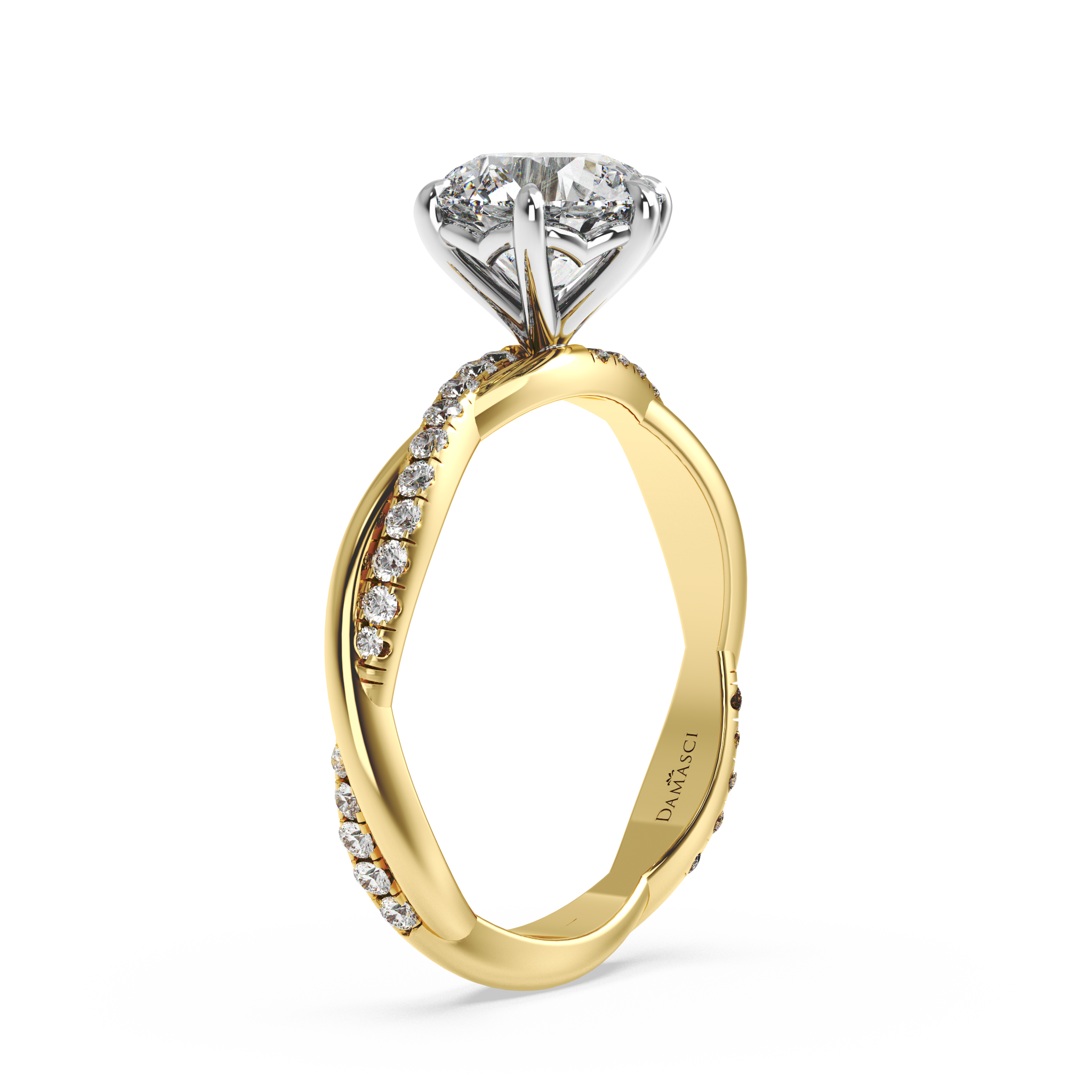 Twist of Elegance Engagement Ring - Round