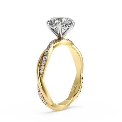 Twist of Elegance Engagement Ring - Round